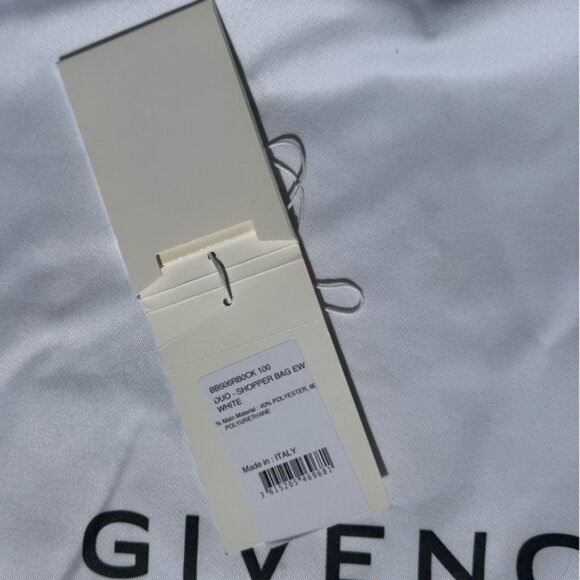 Givenchy Duo Shopper Leather Canvas Large White Tote - Picture 9 of 10